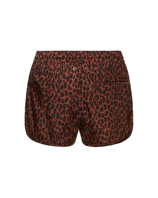 Short de bain en nylon imprimé léopard CDLP pour homme en coloris Brown