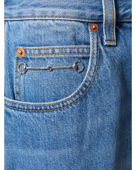 Gucci Blue Washed Cotton Denim Jeans