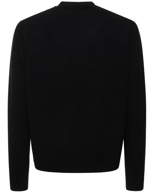 Suéter de punto de lana Acne de hombre de color Black