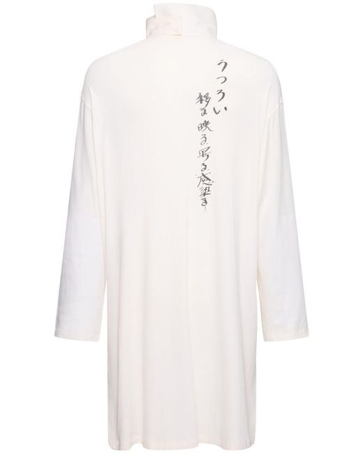 Hombre Camisa Asimétrica De Algodón Yohji Yamamoto de hombre de color White