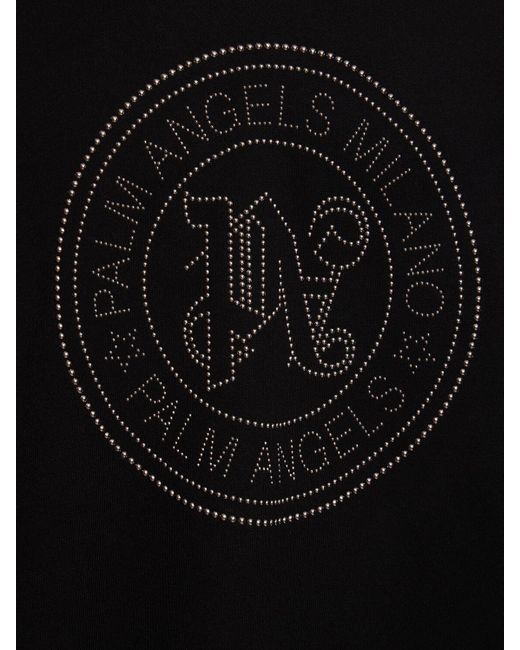 メンズ Palm Angels Milano Stud コットンスウェットシャツ Black