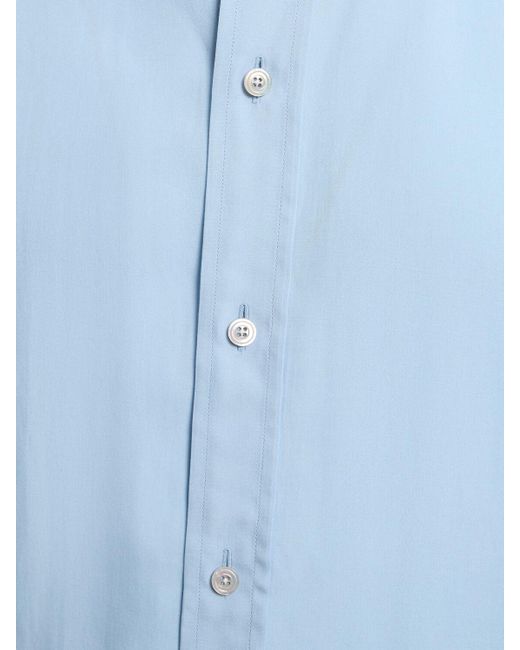 Tom Ford Schmales Hemd Aus Seidenmischgewebe in Blue für Herren