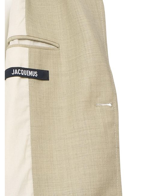 Jacquemus Wollblazer "la Veste Canevas" in Natural für Herren