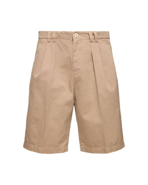Brunello Cucinelli Natural Dyed Cotton Shorts for men