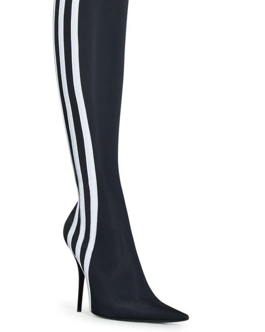 Balenciaga Black / Adidas Knife 110mm Over-the-knee Boot