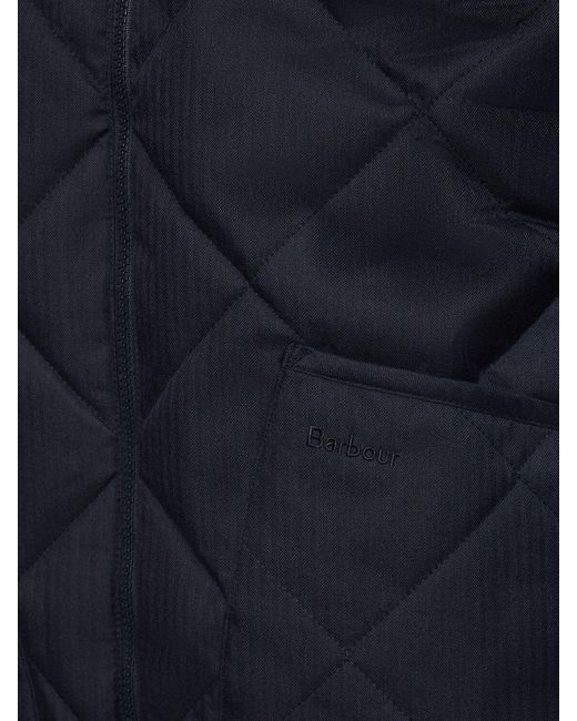 Barbour Blue Lindale Quilted Nylon Vest for men