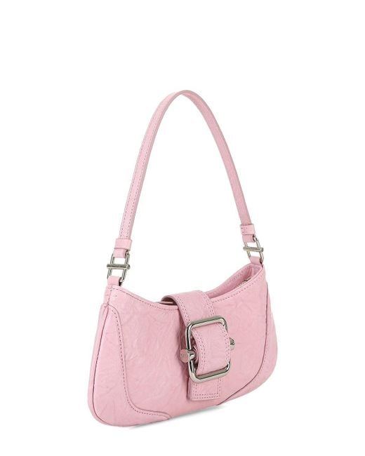 OSOI Pink Small Brocle Leather Shoulder Bag