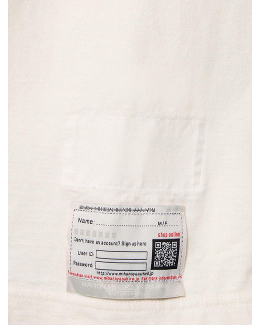 Maison Mihara Yasuhiro T-shirt Aus Baumwolle Mit Smileydruck in White für Herren