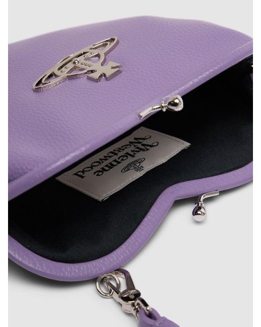 Bolso belle heart frame de piel sintética Vivienne Westwood de color Purple