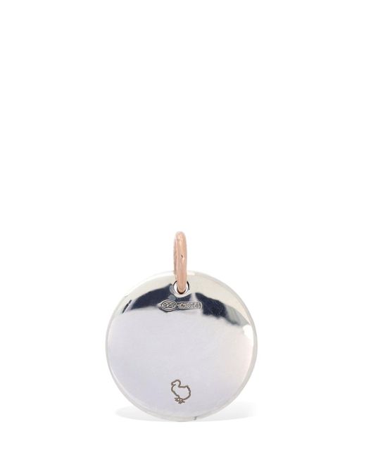Dodo Pink 9kt Steinbock-anhänger Aus Rotgold Und Silber