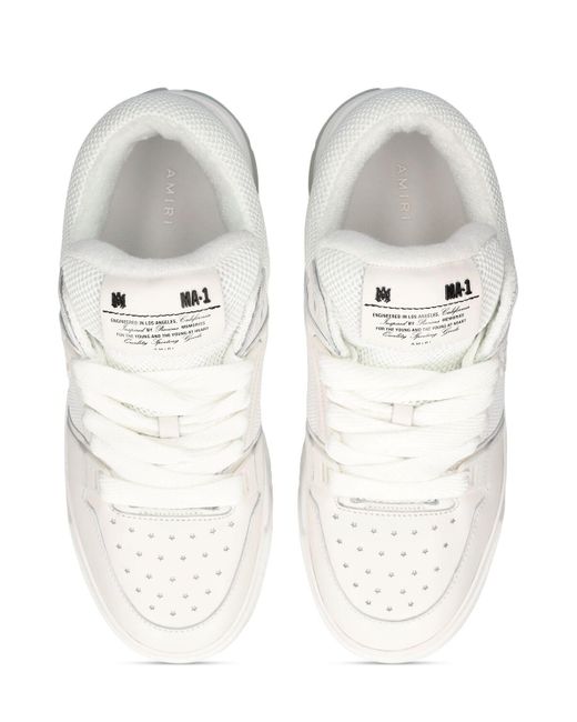 Amiri Sneakers MA-1 aus Leder und Mesh in White für Herren