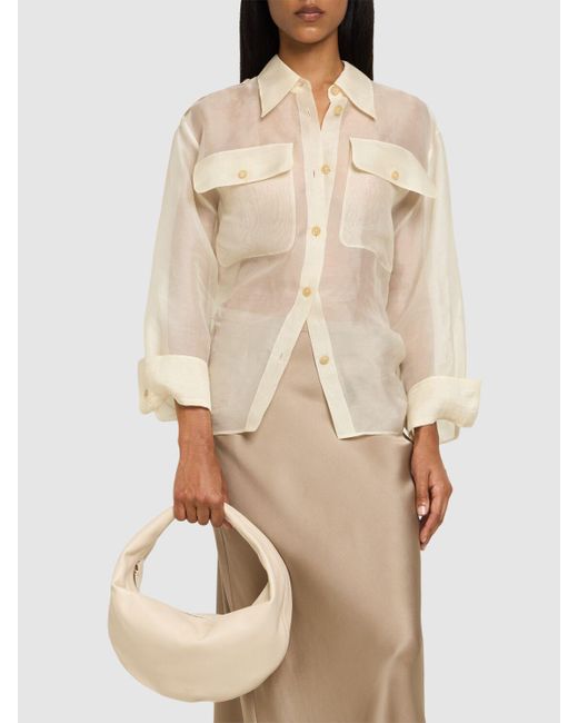 Khaite Natural Medium Olivia Hobo Leather Shoulder Bag