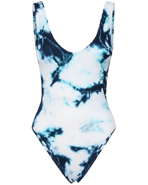 Bondeye Mara One Piece Tie Dye Swimsuit in Blue/White (Blue) Lyst Canada