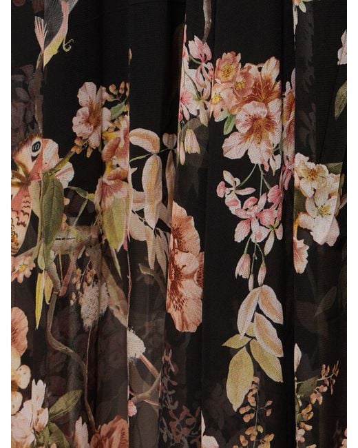 Vestito maxi natura in viscosa stampata di Zimmermann in Multicolor