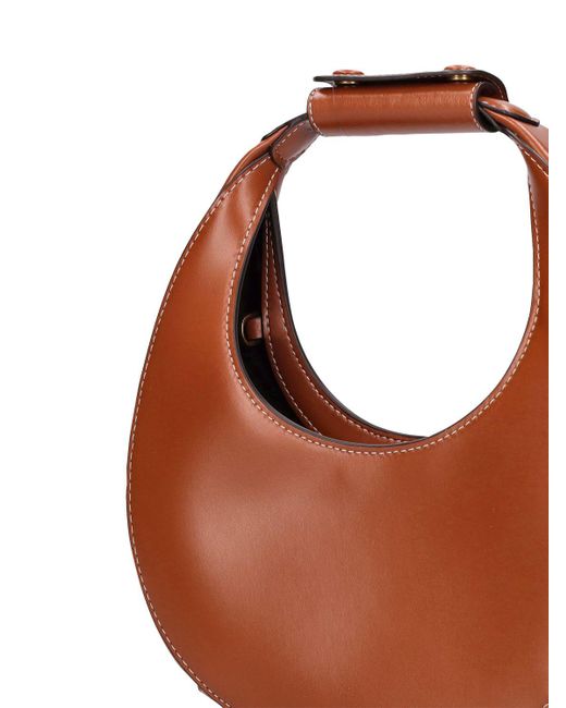 Staud Brown Mini Moon Smooth Leather Bag