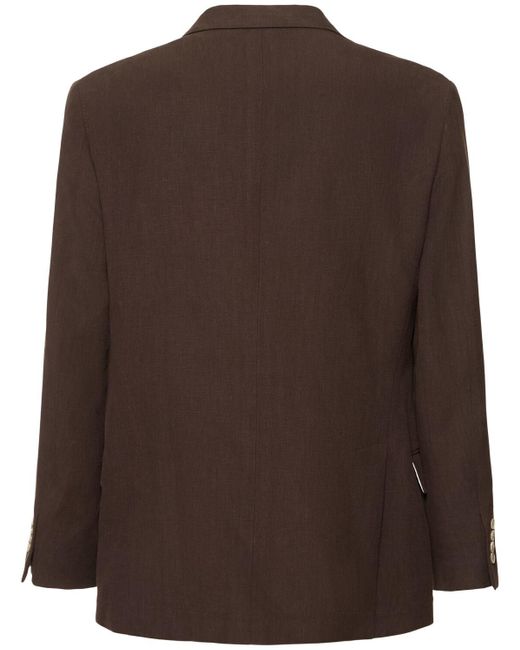 メンズ Brunello Cucinelli リネンブレザー Brown