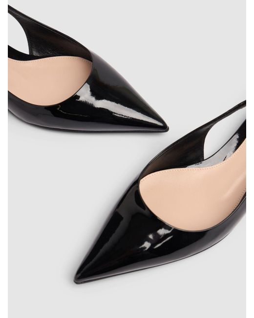 Gucci Black 15mm Signoria Leather Ballet Flats
