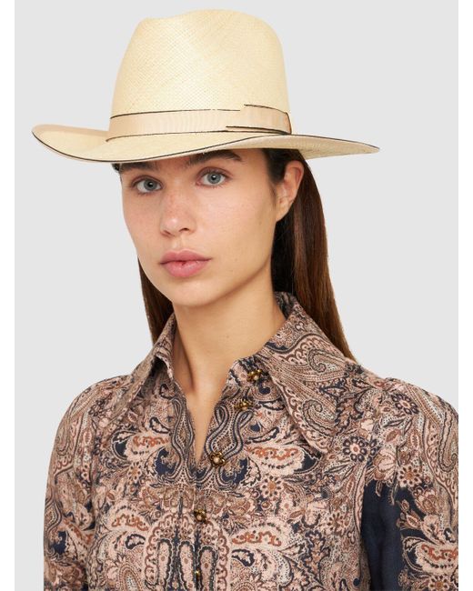 Borsalino Natural Lewis Straw Panama Hat