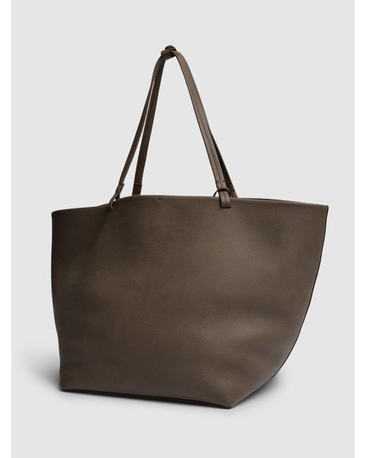 The Row Brown Tote Aus Narbleder "xl Park"
