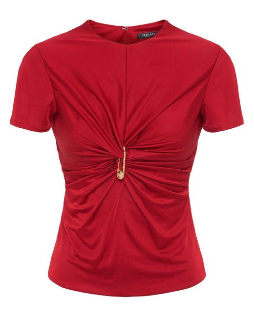 Versace ビスコースジャージートップ Red
