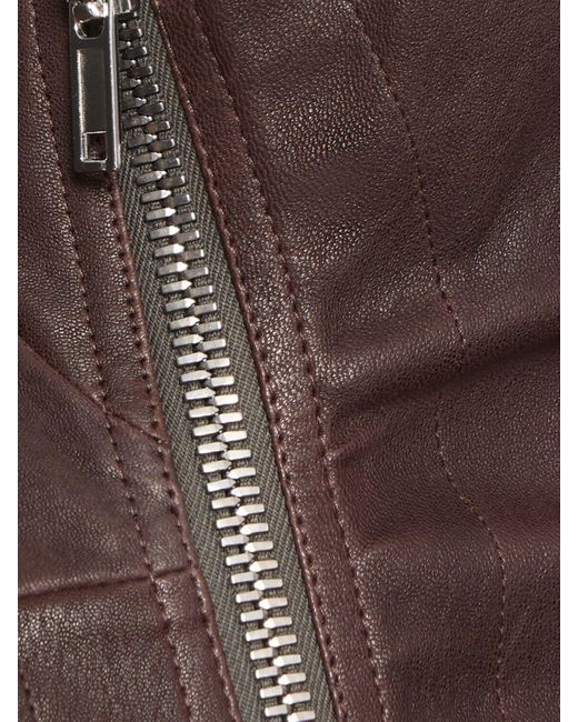 Rick Owens Brown Lederjacke "gary"