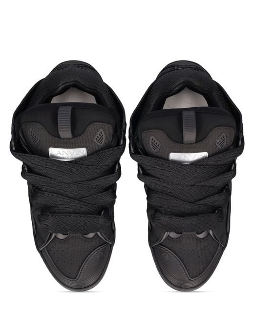 Sneakers curb de ante Lanvin de color Black
