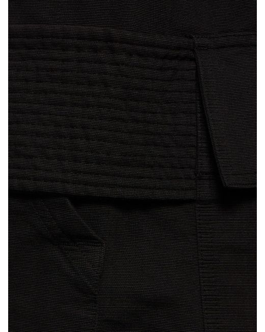 Rick Owens Black Creatch Cargo Cotton Drawstring Pants for men