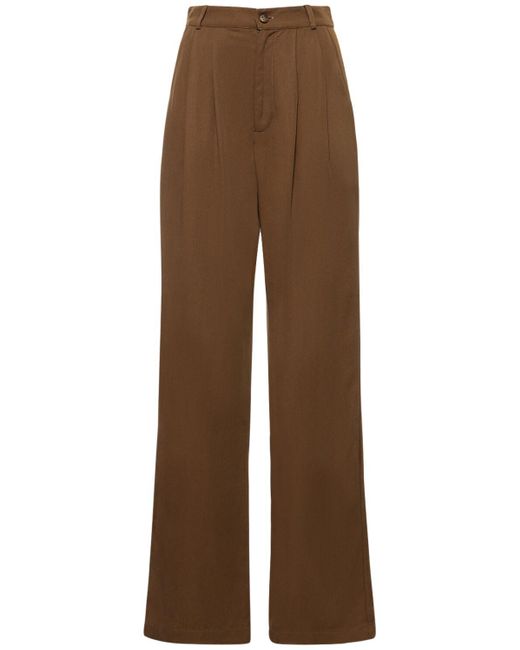 Reformation Brown Lyocell-hose "mason"
