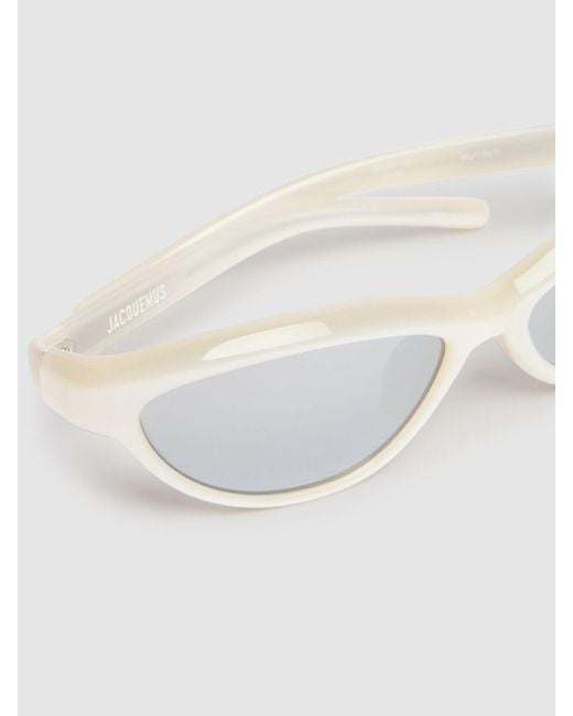 Donna Occhiali Da Sole Les Lunettes Curvo di Jacquemus in White