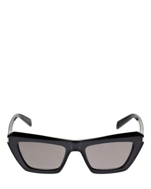 Saint Laurent Sl 467 Bolded Acetate Sunglasses In Black Smoke Black Lyst Saint Laurent Sl 467 Bolded Acetate Sunglasses In Black Smoke Black Lyst