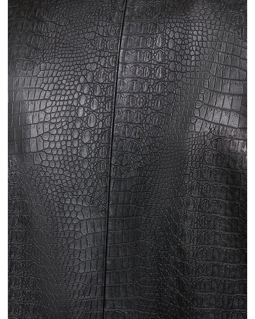 Max Mara Eliot エンボス人工レザーミニドレス Black