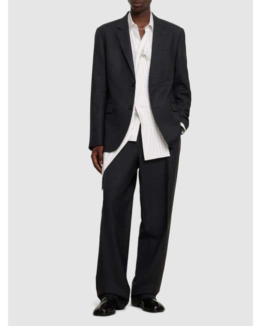 Maison Margiela Herren Hose Aus Wolle Und Mohair in Black für Herren