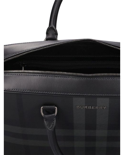 Ventiquattrore check di Burberry in Black da Uomo
