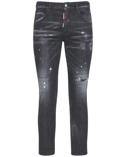 DSquared² Black 15cm Skinny Dan Cotton Denim Jeans for men