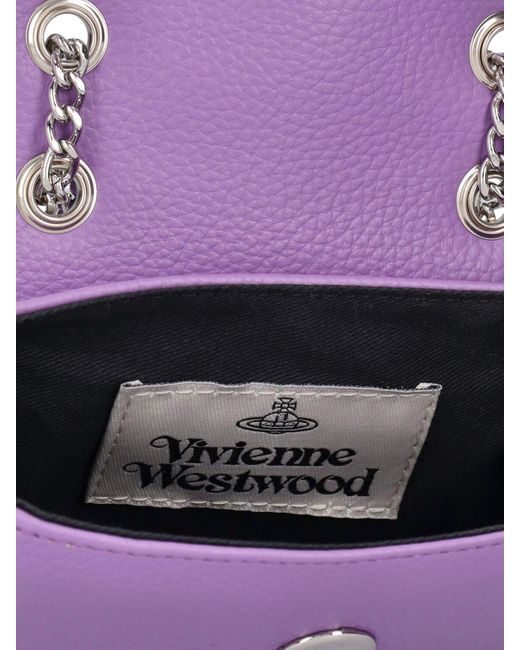 Vivienne Westwood Purple Small Derby Re-vegan Shoulder Bag