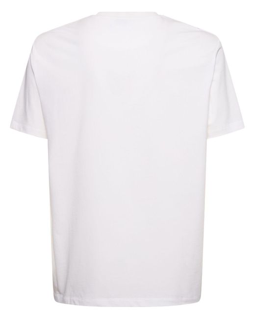 Bally White Cotton Logo T-shirt for men