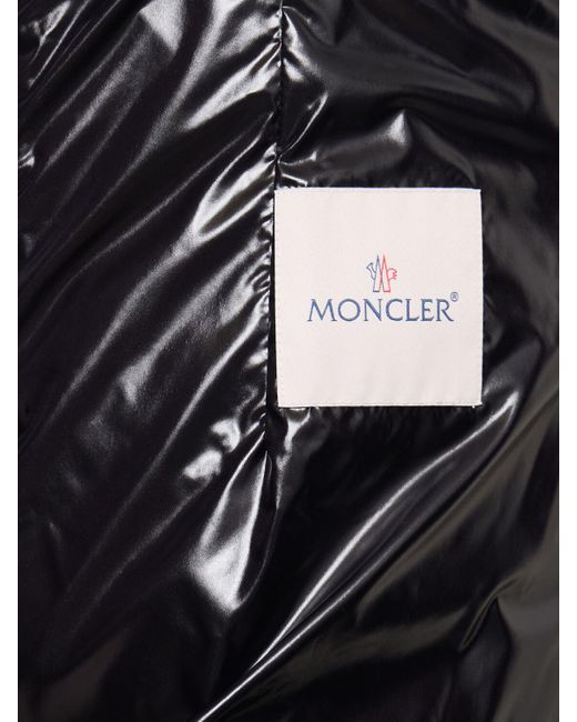 Moncler Black Marre Long Tech Down Jacket