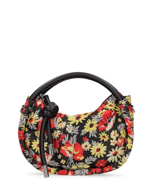 Ganni Multicolor Mini Knot Recycled Tech Top Handle Bag