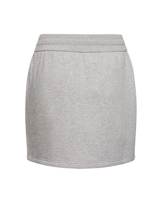 Minifalda de algodón Gucci de color Gray