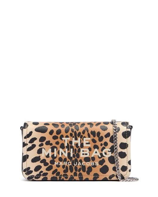 Marc Jacobs Gray Brieftasche Aus Leder Mit Kette "the Mini"