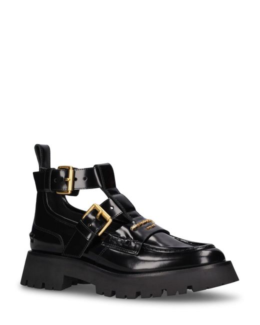 Carter lug patent leather ankle boots di Alexander Wang in Black