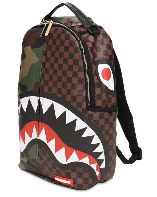 Sprayground Multicolor Check & Camo Backpack for men