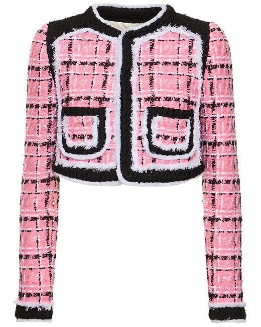 DSquared² Pink Kurze Jacke Aus Bouclé