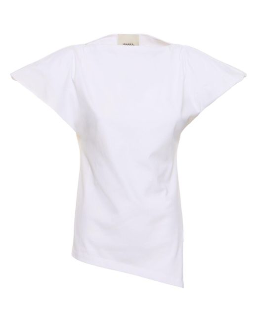 Isabel Marant White Sebani Cotton Jersey T-shirt