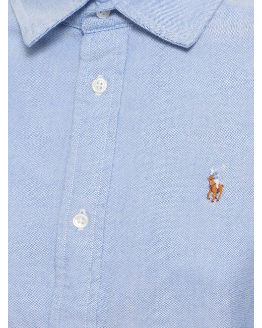 Polo Ralph Lauren Blue Hemd Aus Baumwollpopeline "kendall"