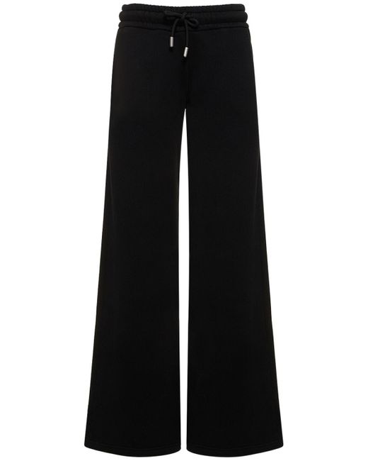 Diag embroidered cotton pants di Off-White c/o Virgil Abloh in Black