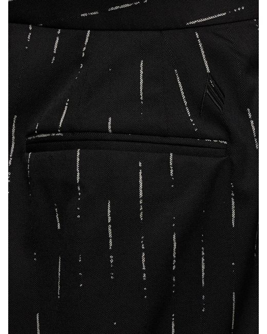 The Attico Black Formelle Gabardinehose
