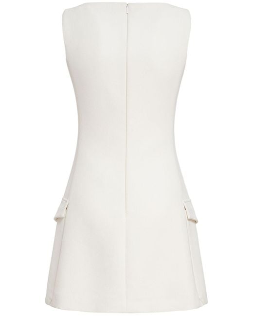 Versace White Double Stretch Viscose Crepe Mini Dress
