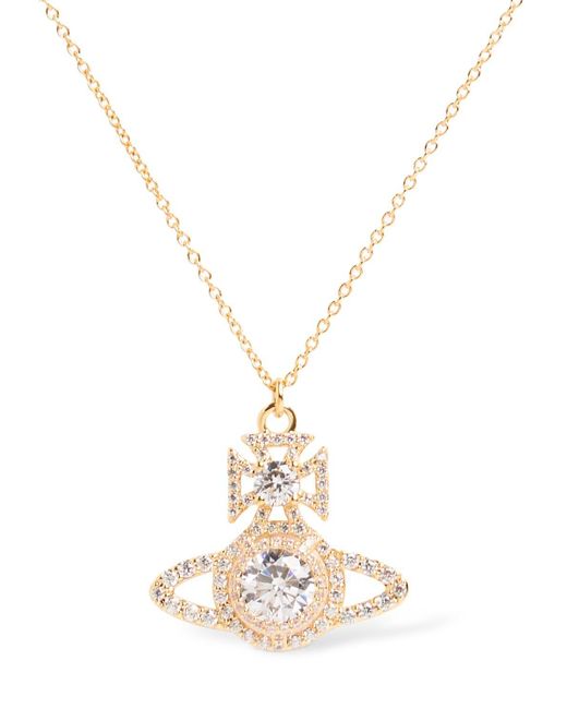 Vivienne Westwood Metallic Norabelle Crystal Pendant Necklace