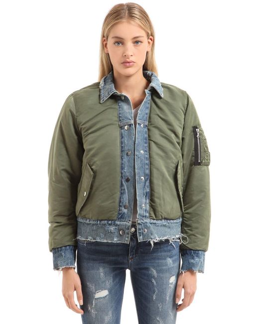 Amiri Reversible Denim \u0026 Nylon Bomber 